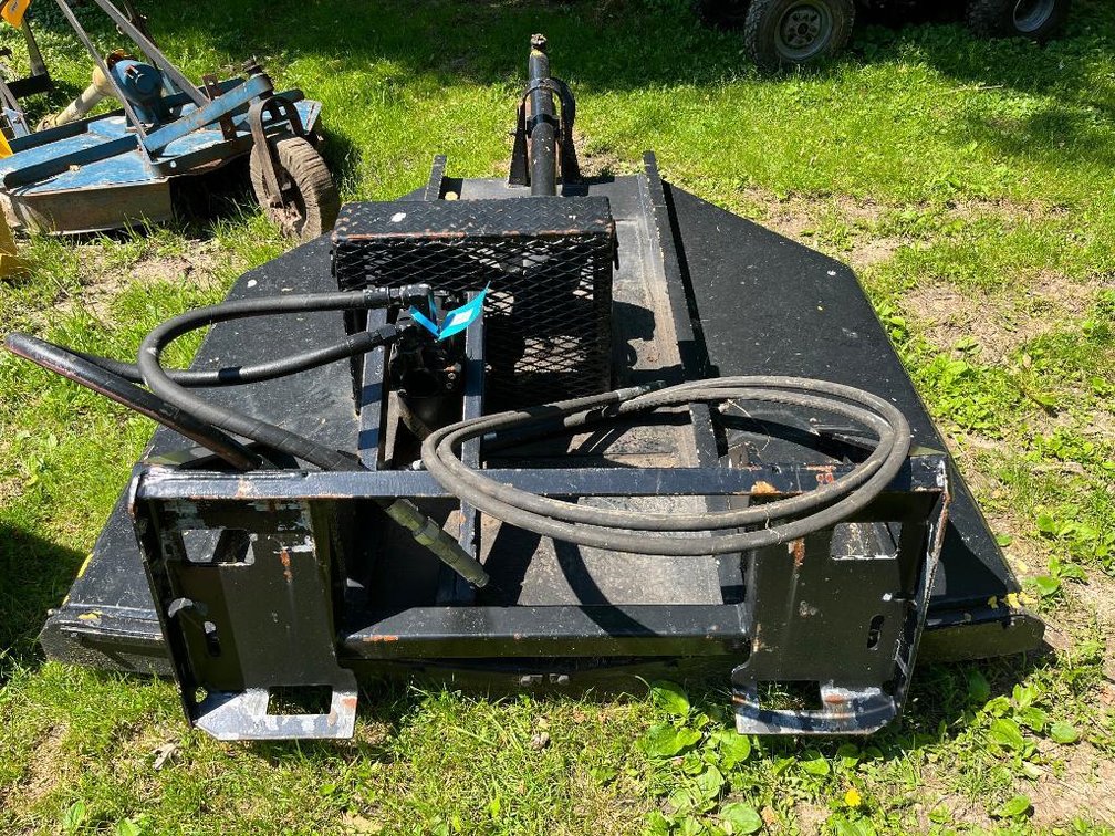 5' Shop Built hydraulic brush hog attachment for a skid steer