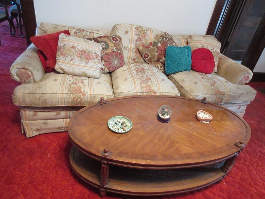 Coffee table and couch