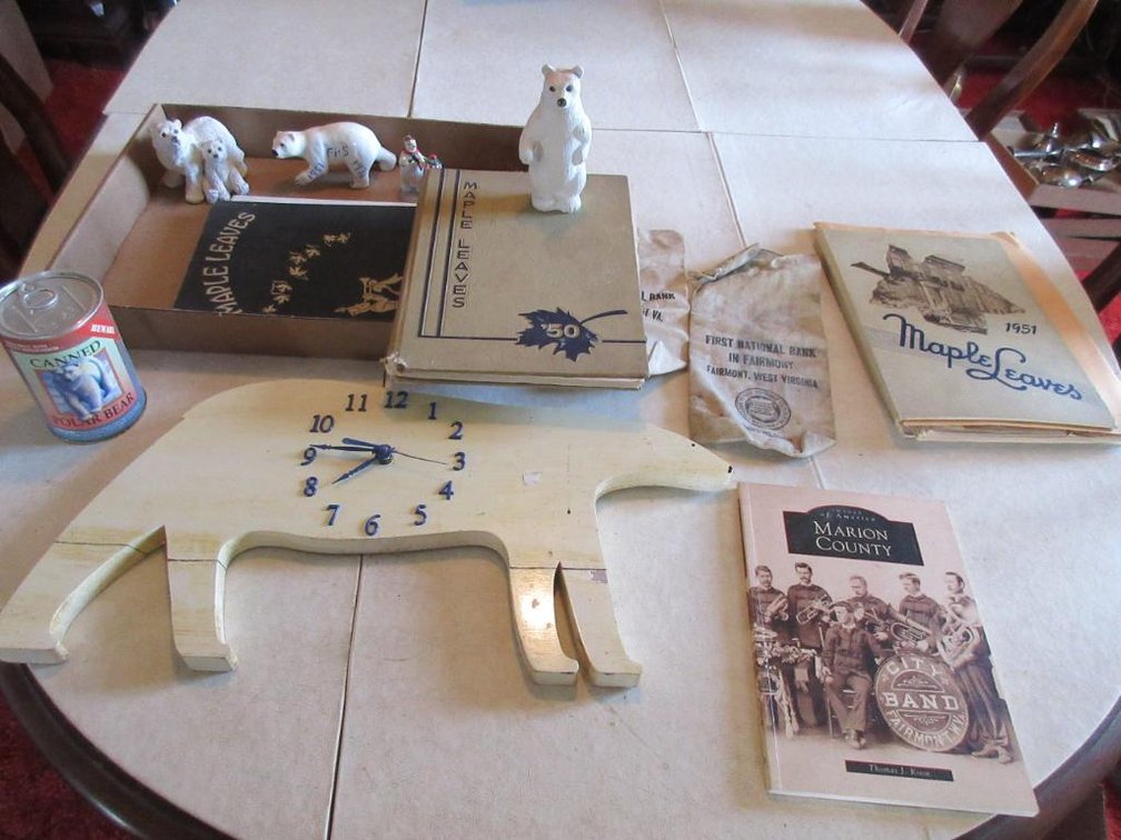 Fairmont Senior High School yearbooks, FSHS Polar Bear themed d�cor & other Fairmont and Marion Co. memorabilia