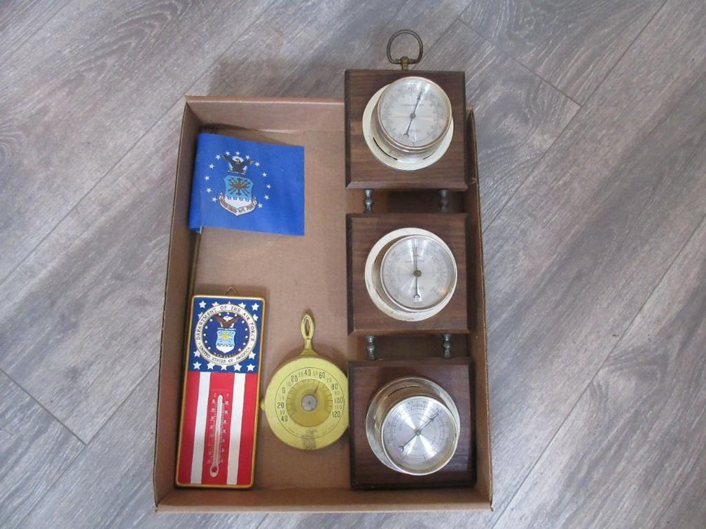 Thermometers and barometer