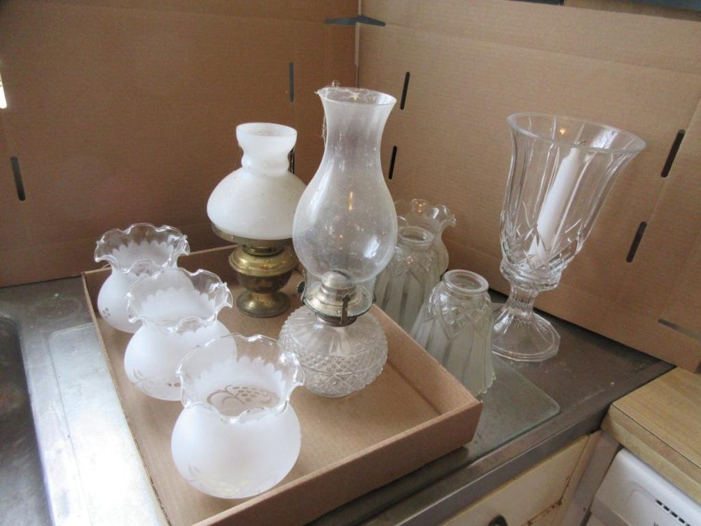 Oil lamps and shades