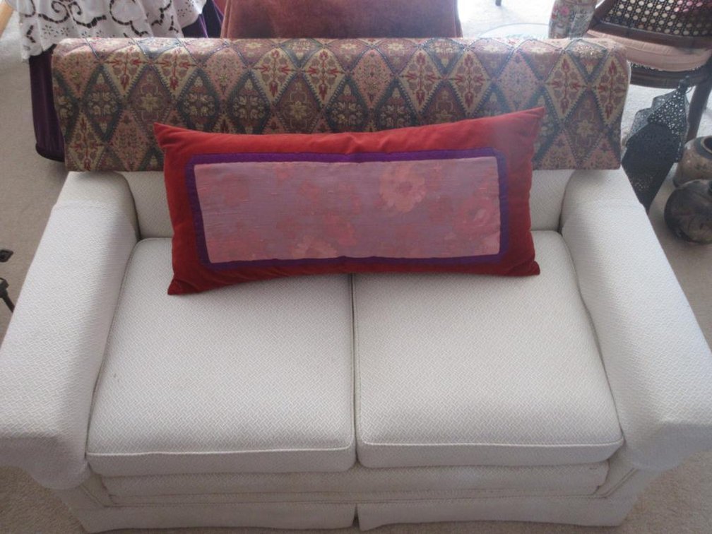 white loveseat