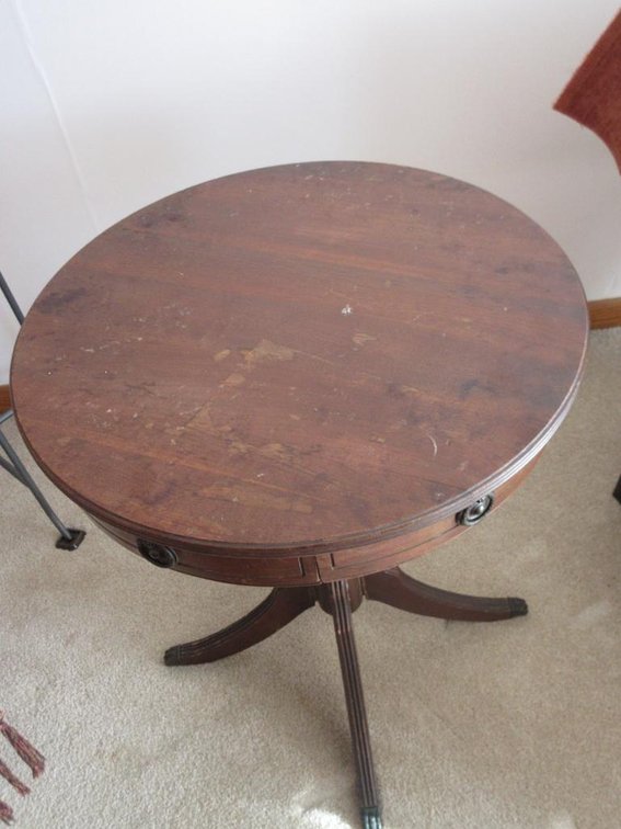 wooden end table