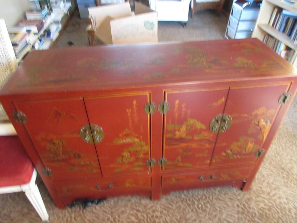 Asian cabinet w/ contents
