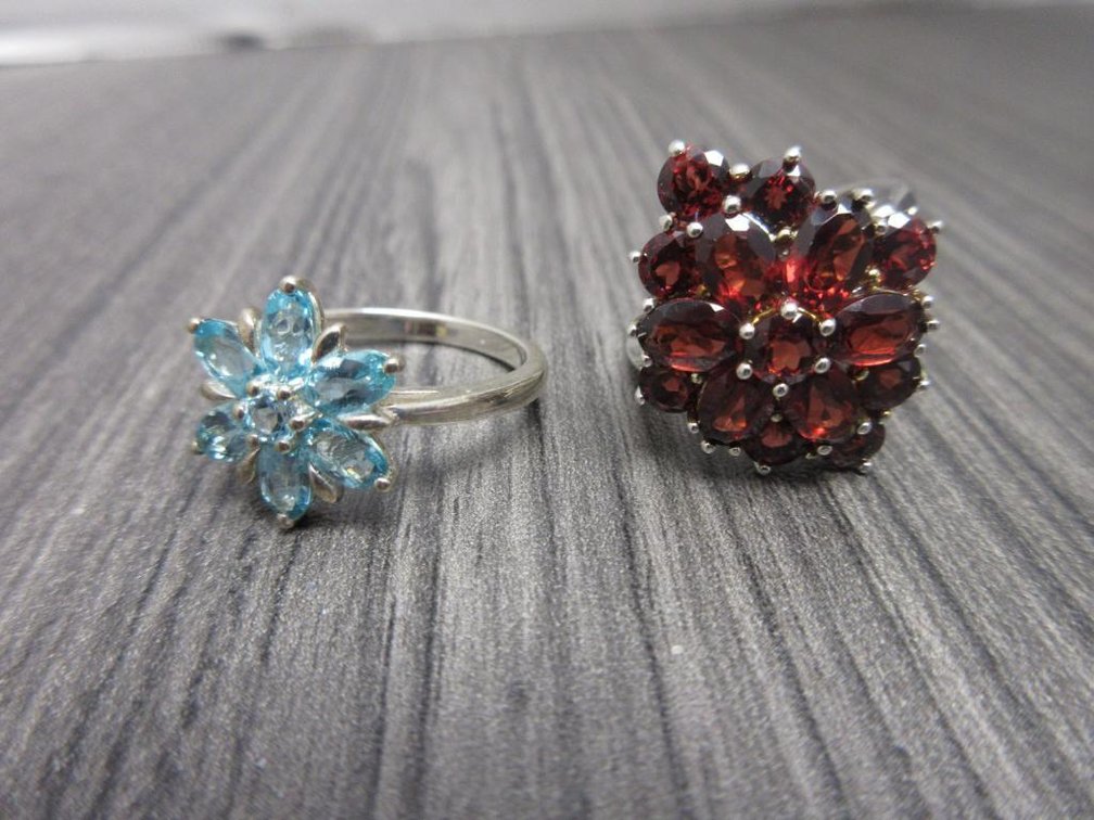 2 Flower Themed Rings
