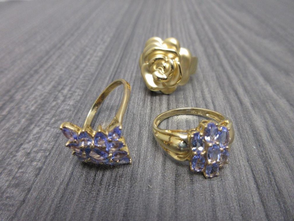 3 10k Gold Rings
