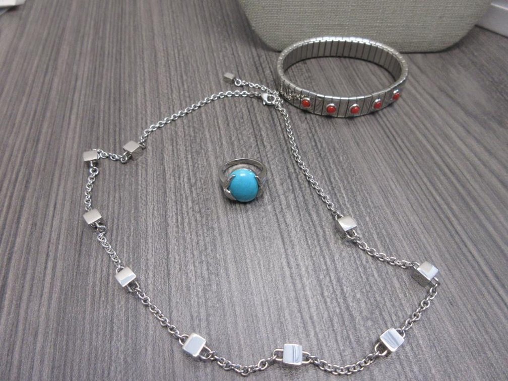 Stainless Steel Jewelry Includes Size 7 Ring