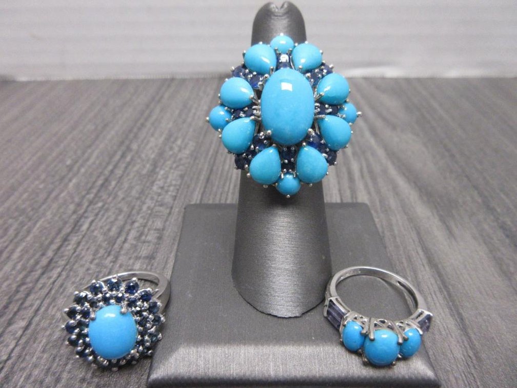 Arizona Sleeping Beauty Turquoise Rings Various Sizes