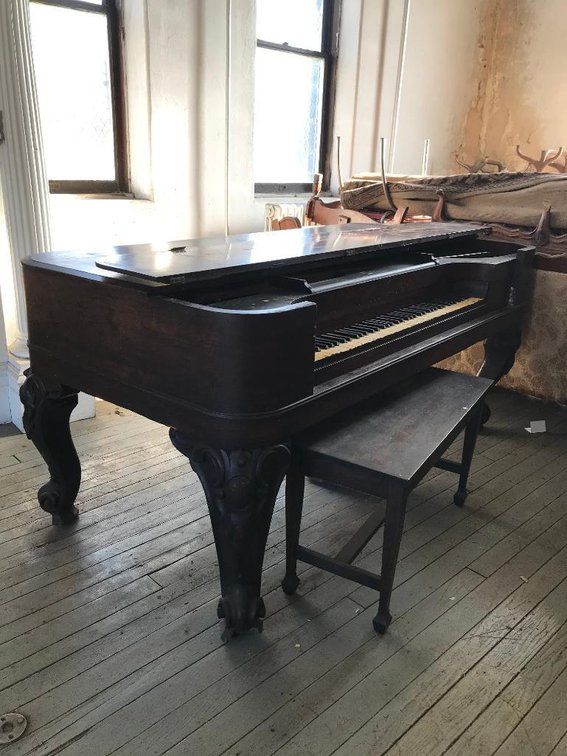 Antique Schomacker & Co. piano & bench