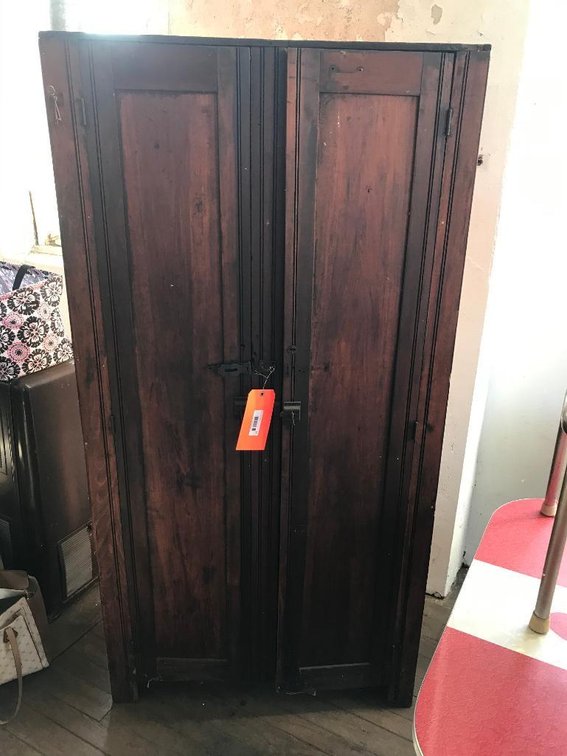 Antique wooden 2-door cabinet