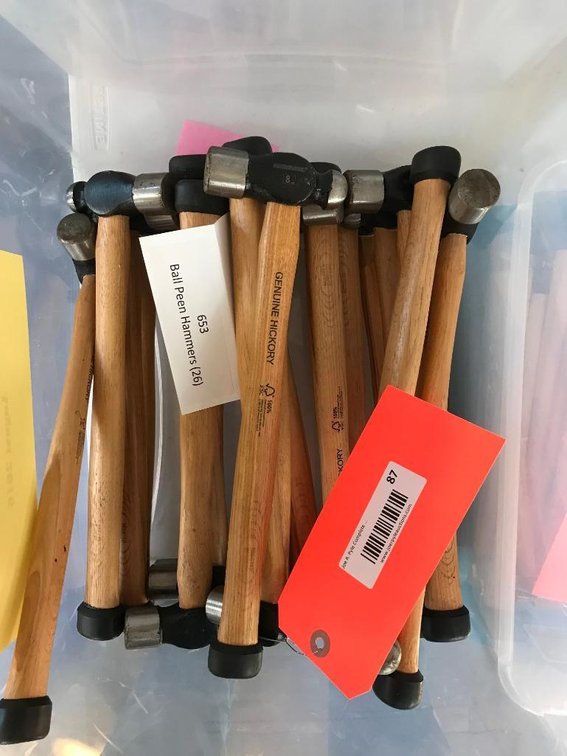 26 Master Mechanic ball peen hammers