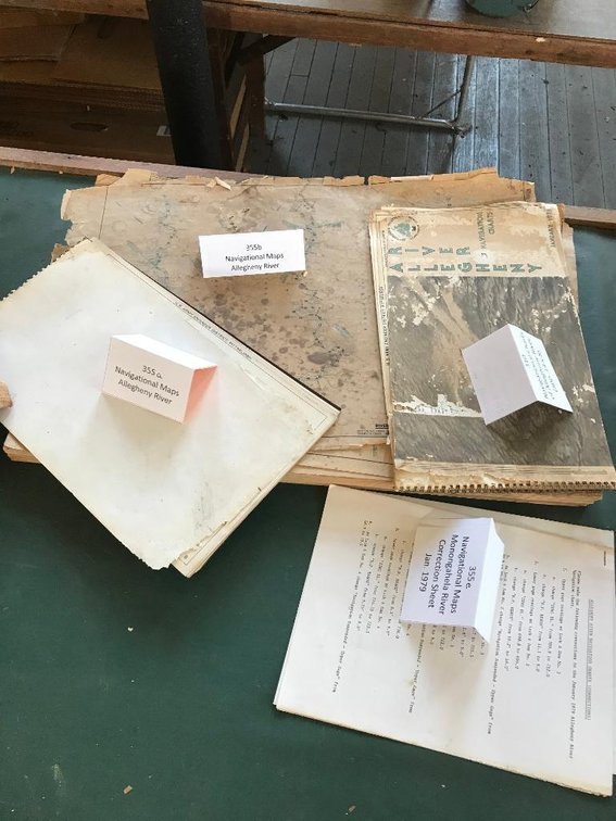 Vintage navigational maps:  Allegheny River