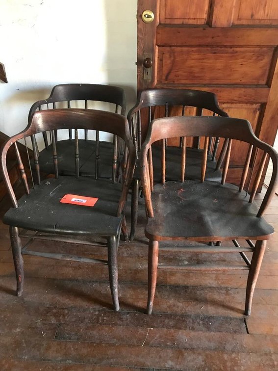 4 Vintage oak chairs