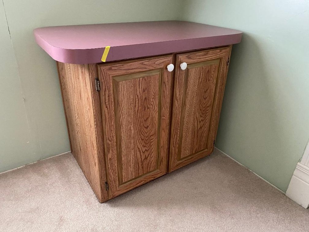 Formica top 2 door cabinet 36" x 44" x 27"