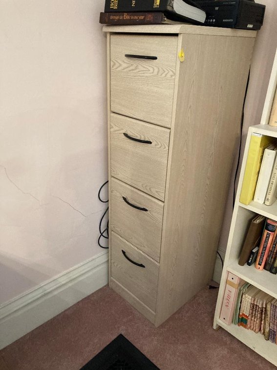 Saunders wood filing cabinet