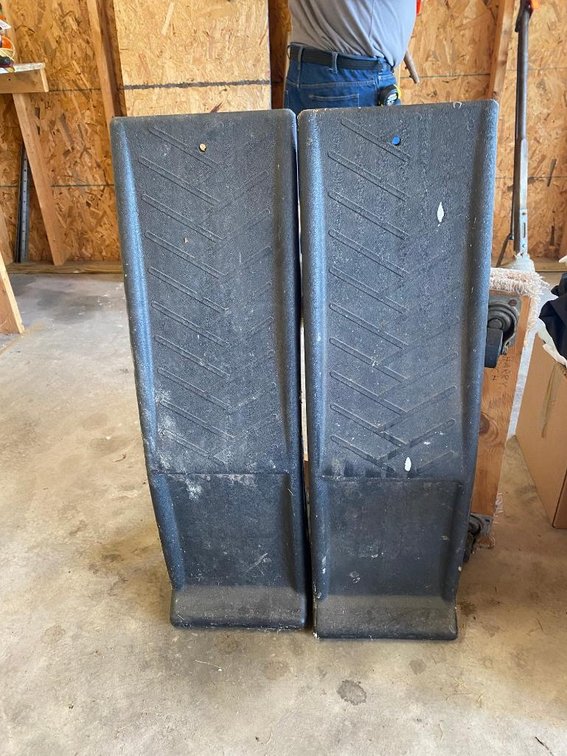 Set car ramps & wheeled cart