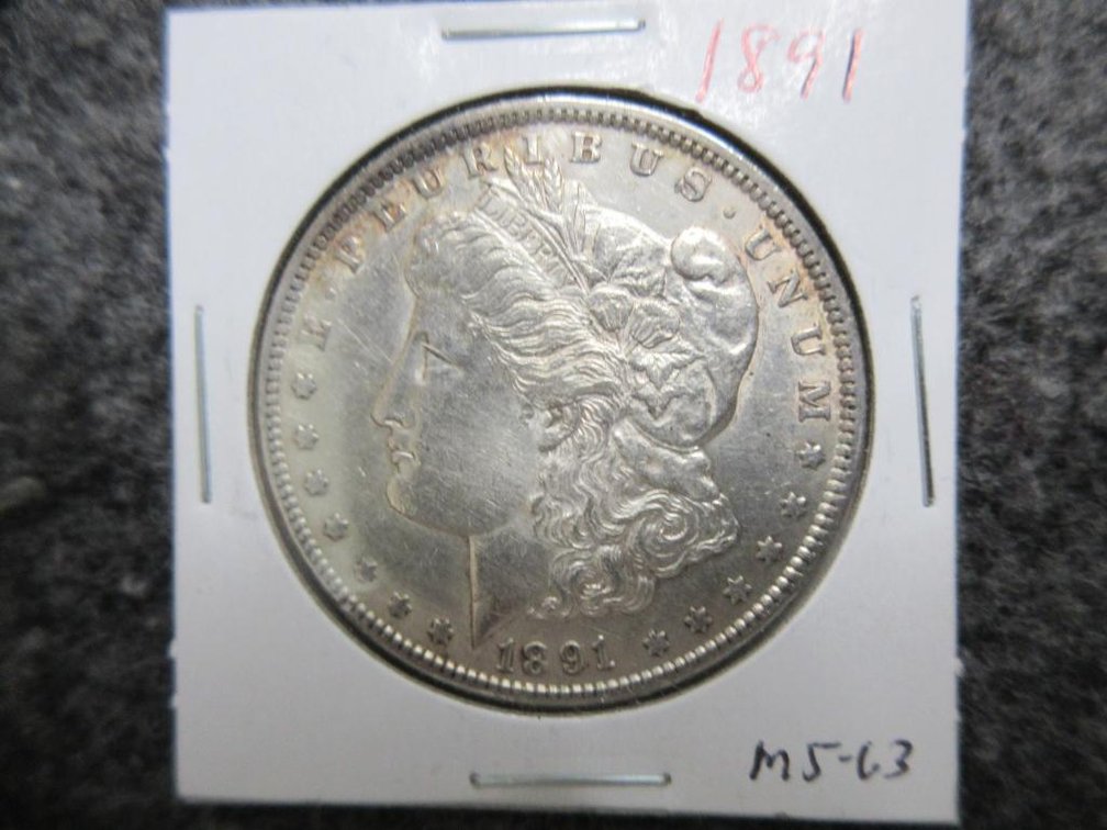 1891 Morgan Dollar AU58
