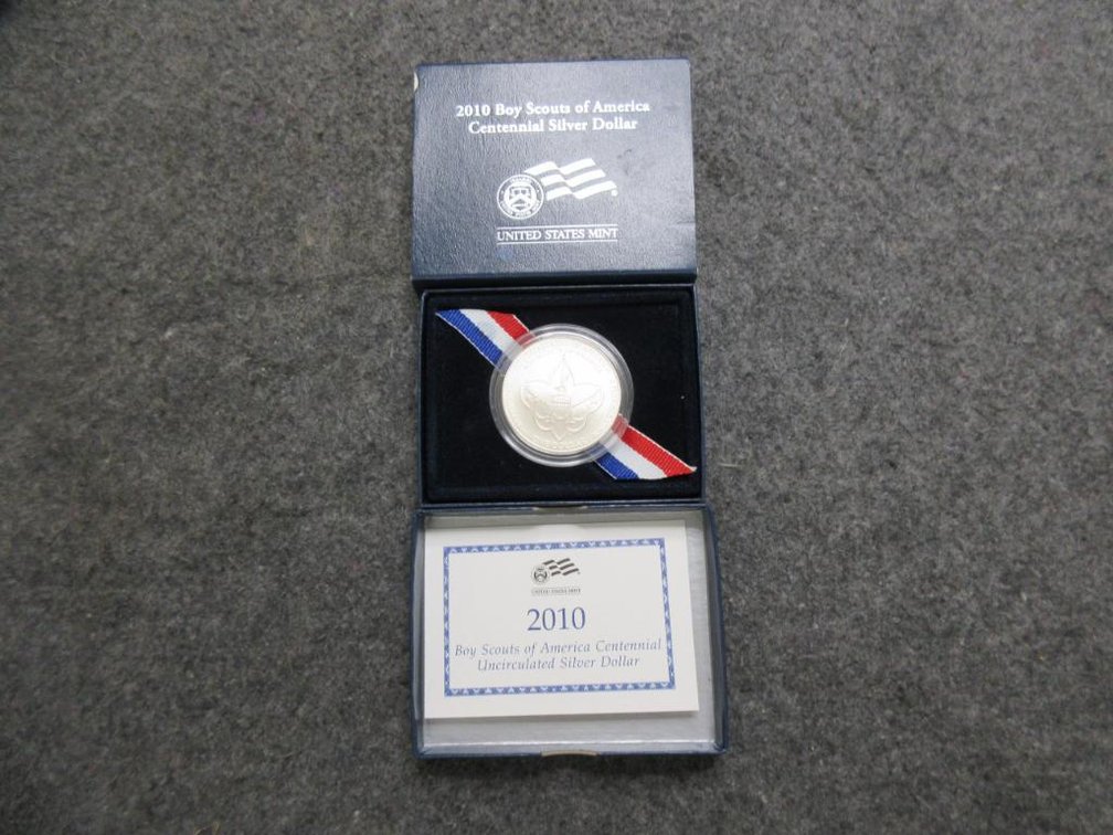 2010-P Boy Scouts uncirculated silver dollar