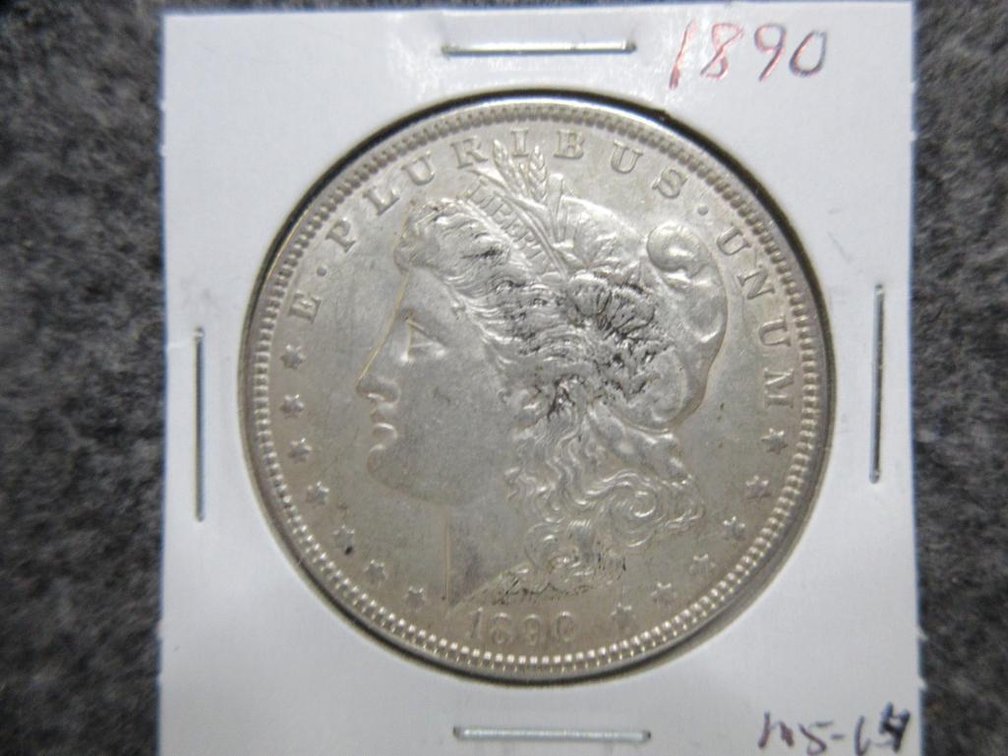 1890 Morgan dollar, AU