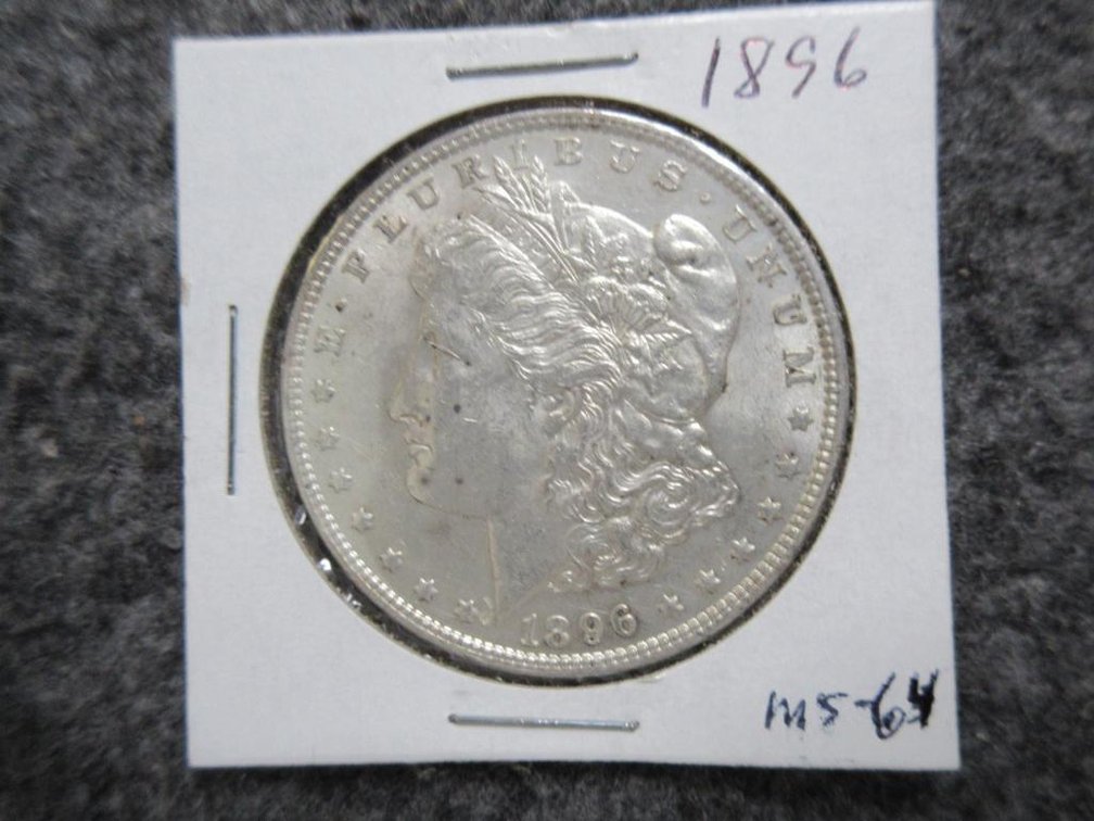 1896 Morgan dollar, AU58
