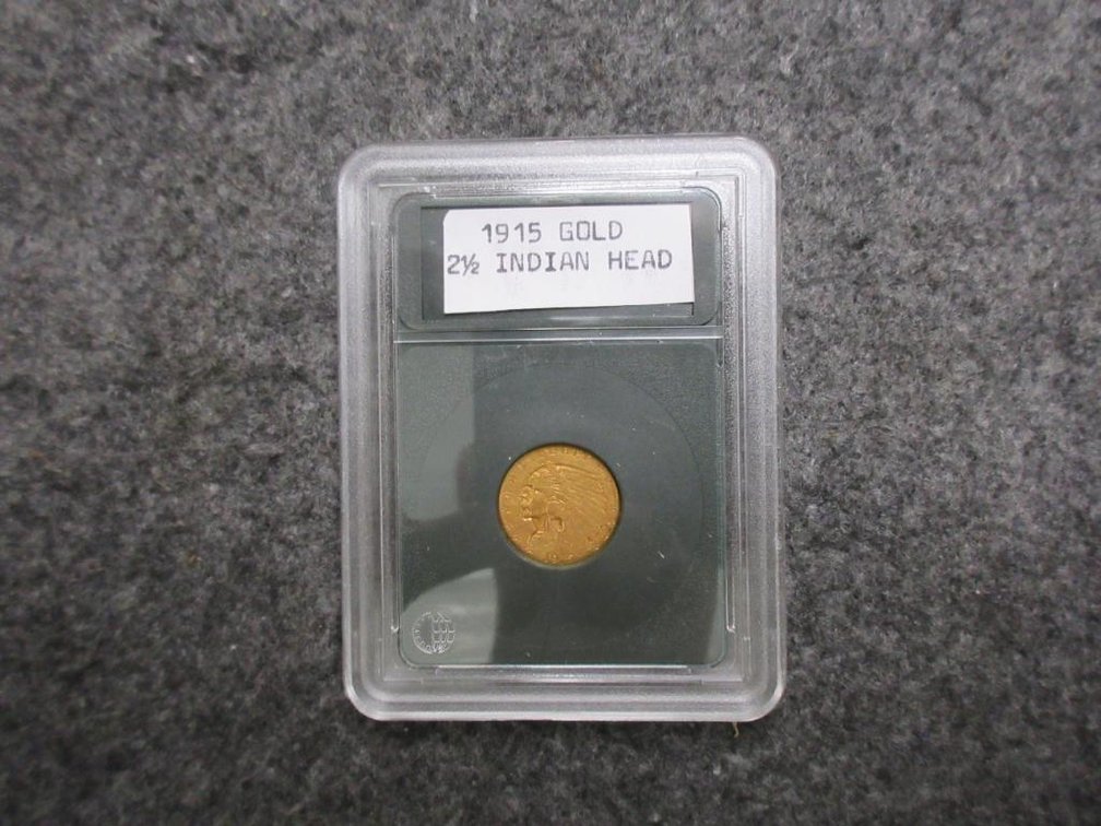 1915 $2-1/2 Gold Indian AU with reserve