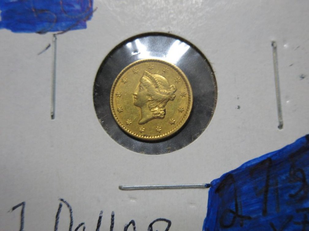 1850 $1 Gold Liberty Type 1 XF with reserve