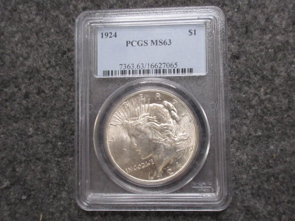 1924 $1 Peace PCGS MS63