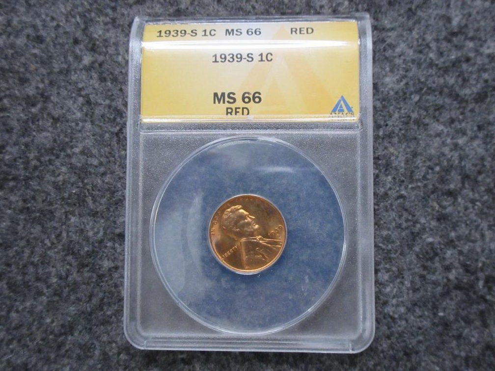 1939-s Lincoln cent ANACS MS66