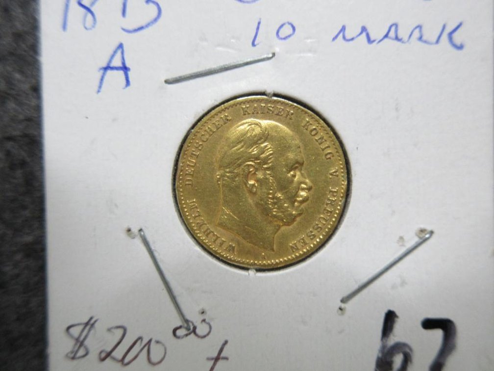 1873 German Gold 10 Mark, jewelry piece