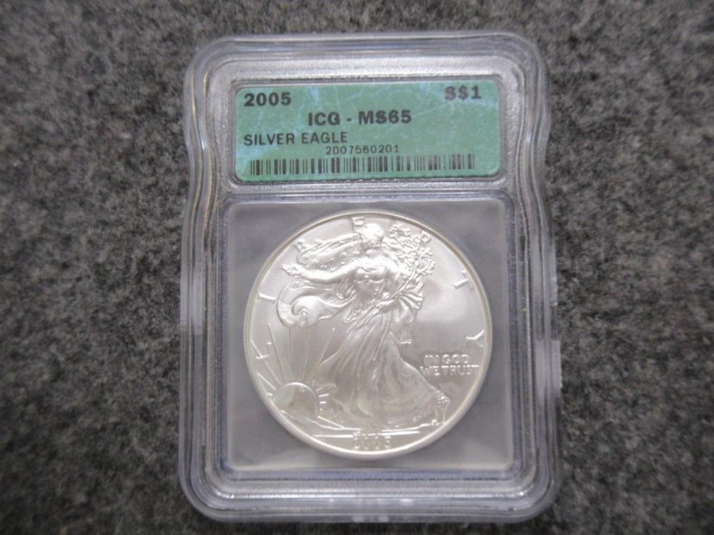 2005 Silver Eagle ICG MS65