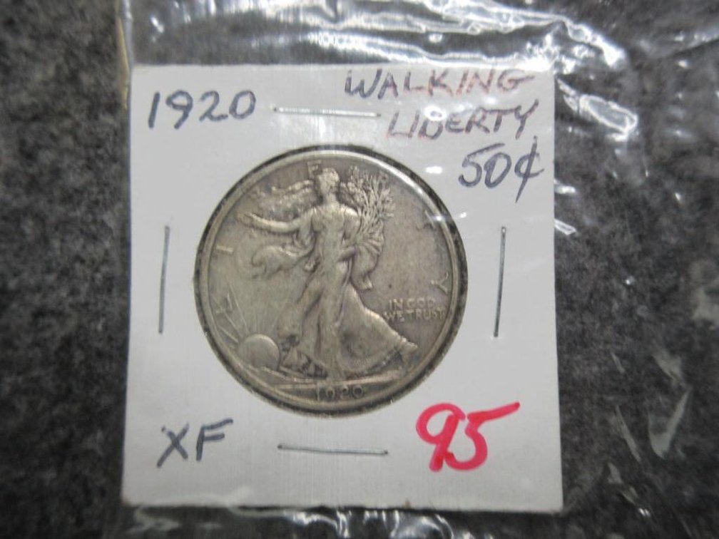 1920 Walking Liberty half dollar XF