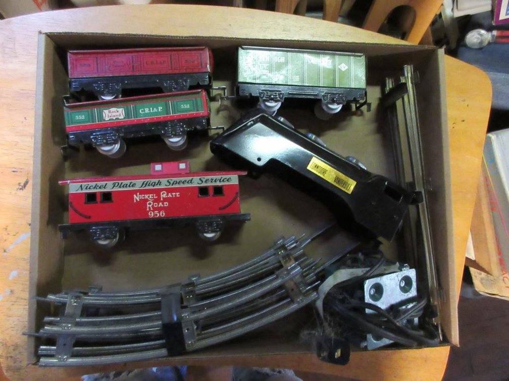 Marx train cars and engines