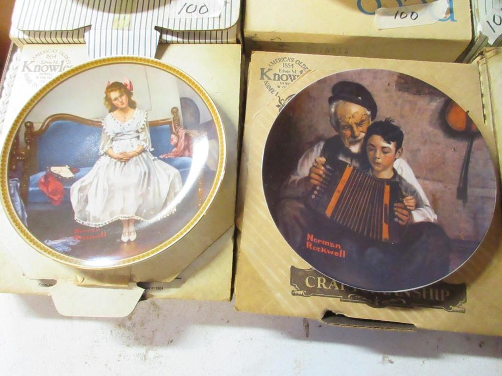 4 Collector Series plates; 3 are Norman Rockwell