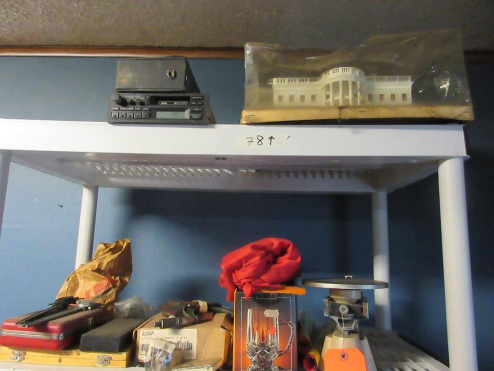 2 Shelves w/micrometers, calipers, White House replica scale