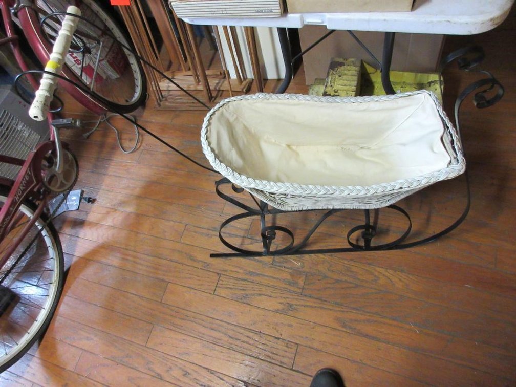 Wicker baby sleigh built by family member