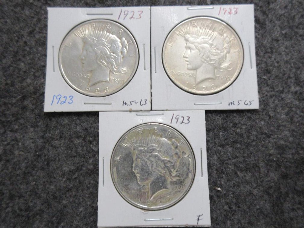 3-1923-S Peace dollars