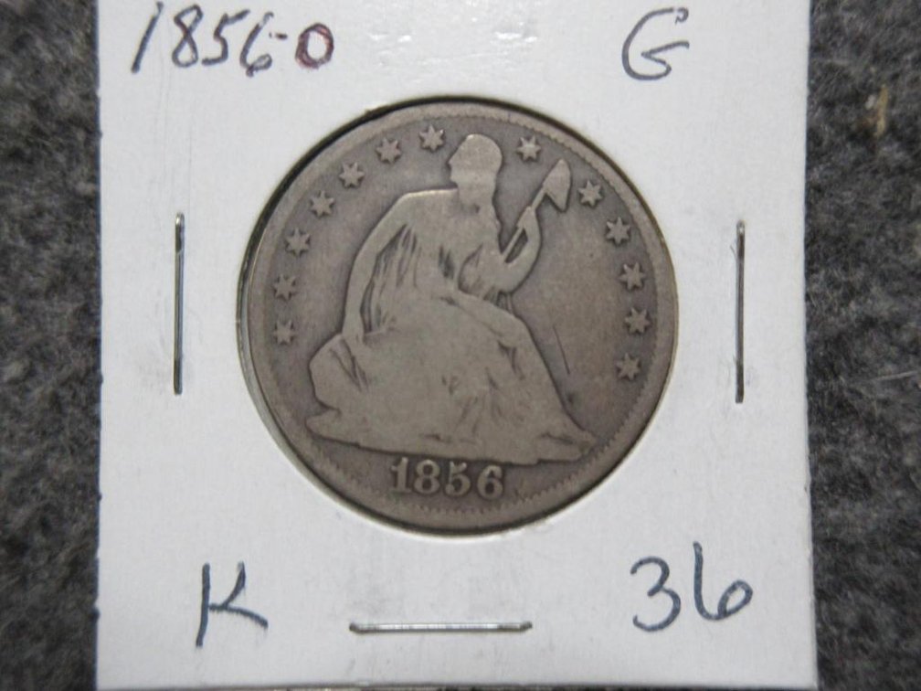 1856-O Seated Liberty half dollar