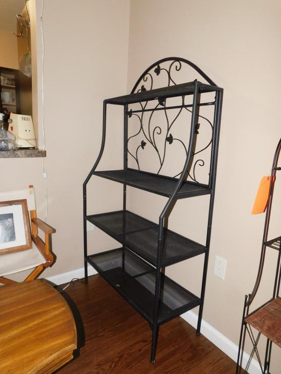 Black metal baker's rack