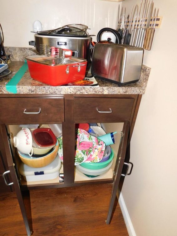 Ninja cooking system, electric teapot, toaster, Red Copper square cooking pan & storage items