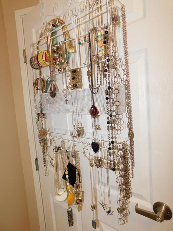 Large group of necklaces, bracelets, earrings, belts