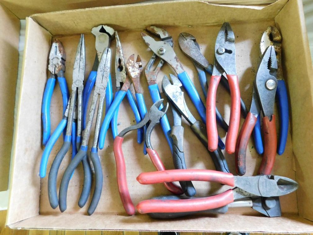 Assortment of Snap-On & Blue Point pliers & snips