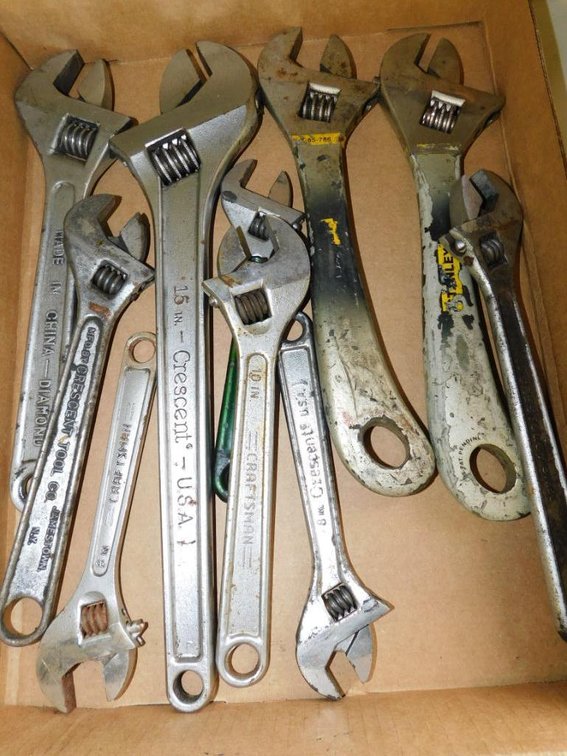 Stanley, Craftsman & crescent adjustable wrenches
