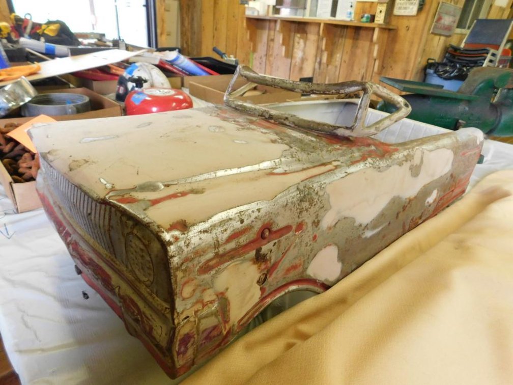 Vintage steel pedal car