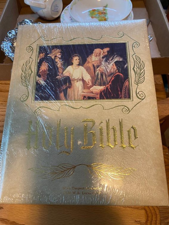 New Bible in wrapping