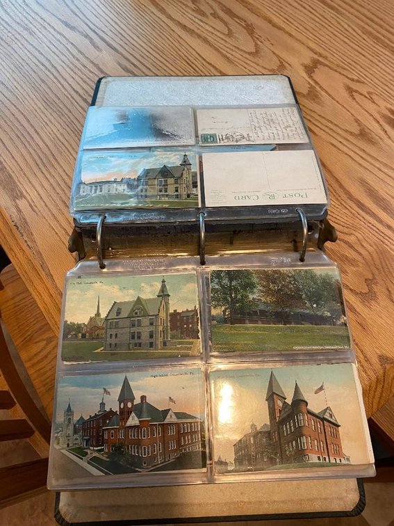 Very large collection local postcards: Uniontown, Connellsville, Pt Marion, etc