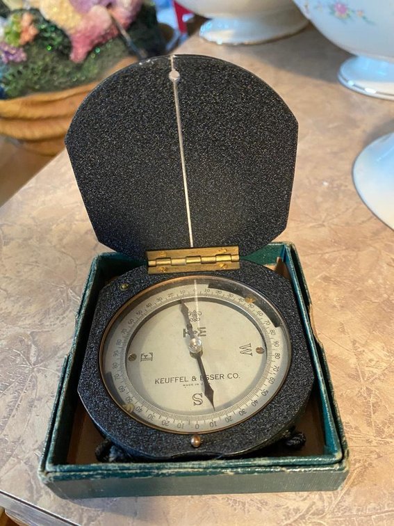 Keuffel & Esser Co compass in case