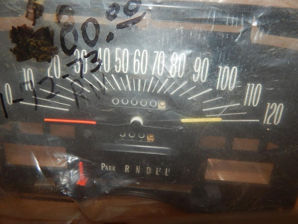 71-'72 Buick Riviera Nos speedometer w/ trip set, speed alert 0 miles