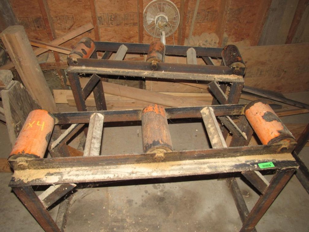 Two Conveyor Rollers-  Approximately 4ft long, 17 inches wide per unit