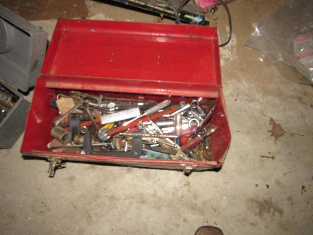 Red Tool Box with Tools