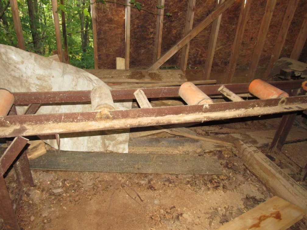 Conveyor Roller Approximately 8ft long, 17inches wide